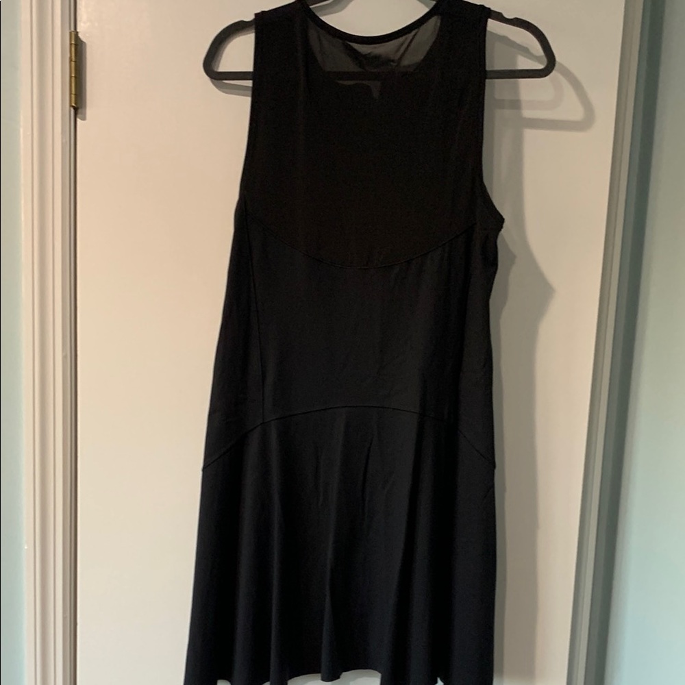Athleta Black Midi A-line Sleeveless Dress for Casual Occasions